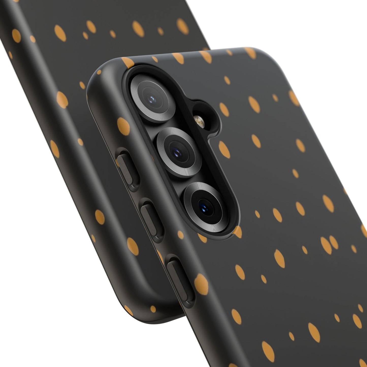 Black & Gold Dot Tough Phone Case — Protective Sparkle Pattern