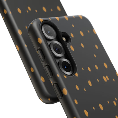 Black & Gold Dot Tough Phone Case — Protective Sparkle Pattern