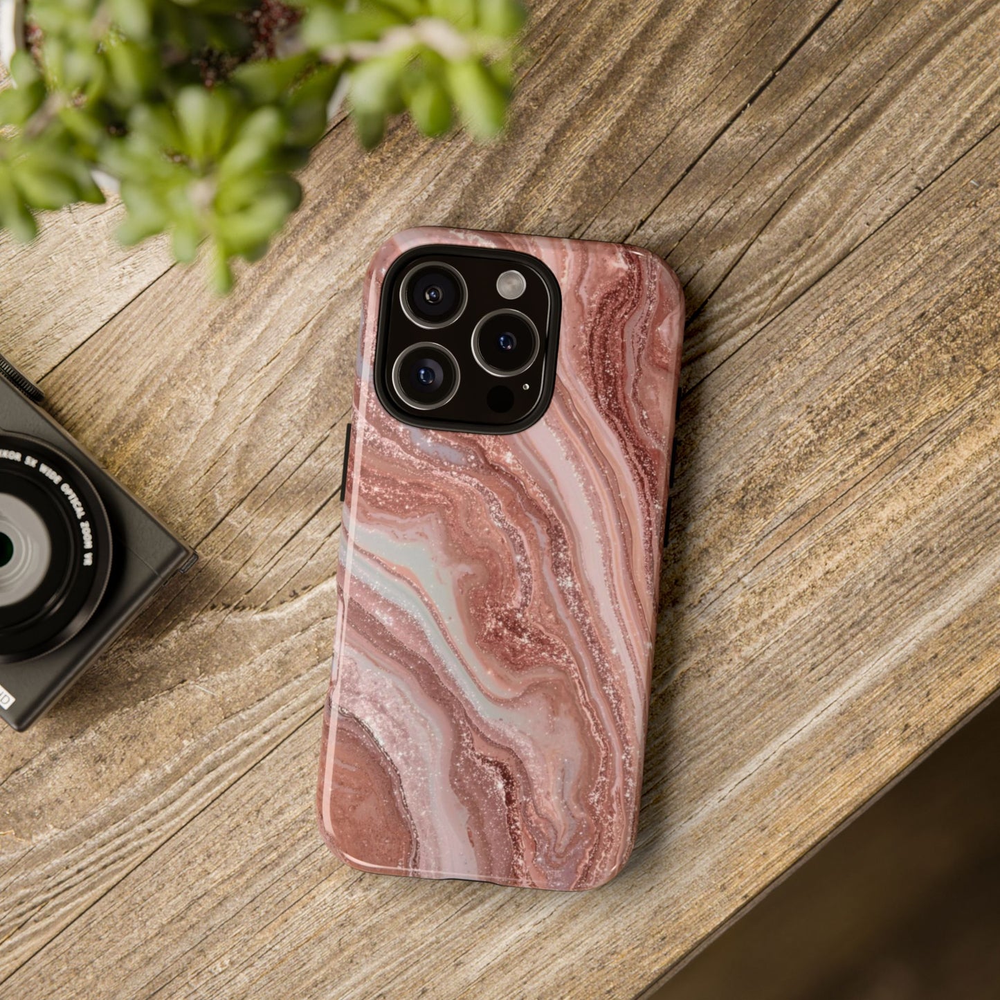 Rose Gold Marble Tough Phone Case