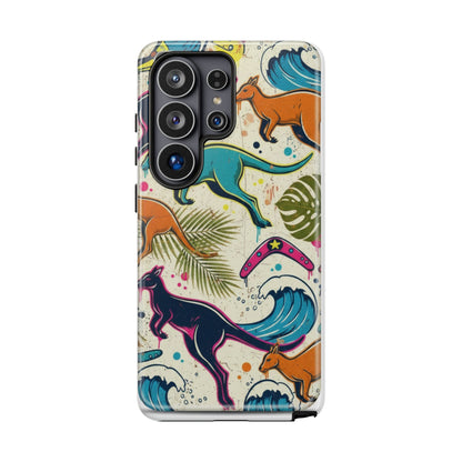 Tough Cases — Colorful Surfing Kangaroo Phone Case