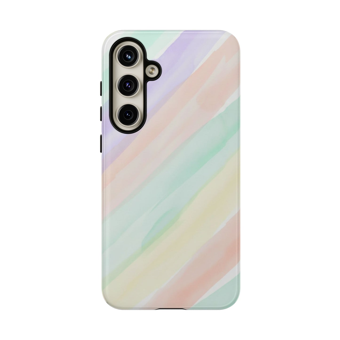 Pastel Watercolor Stripe Tough Phone Case
