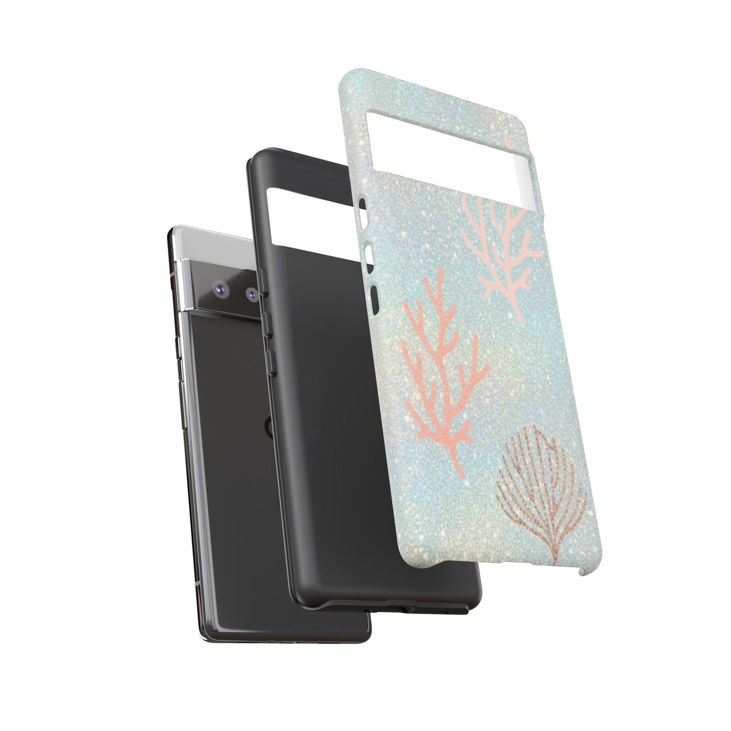 Seafoam Sparkle Phone Case – Coral & Seashell Tough Case