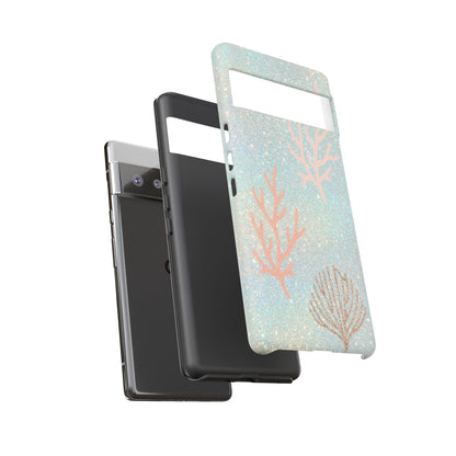 Seafoam Sparkle Phone Case – Coral & Seashell Tough Case