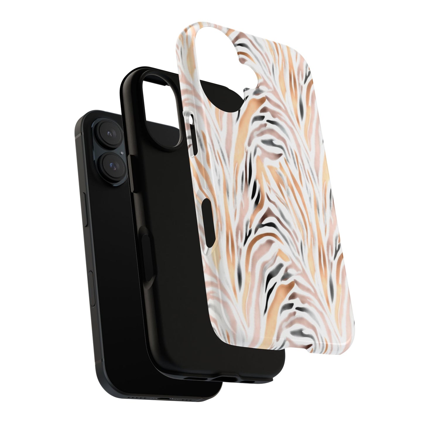 Tough Case — Neutral Watercolor Tiger Stripe Phone Case