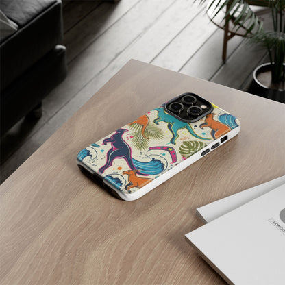 Tough Cases — Colorful Surfing Kangaroo Phone Case