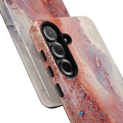 Marbled Rose Gold Galaxy Phone Case — Protective Tough Case