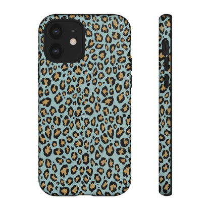 Leopard Print Tough Phone Case - Blue Cheetah Protective Cover