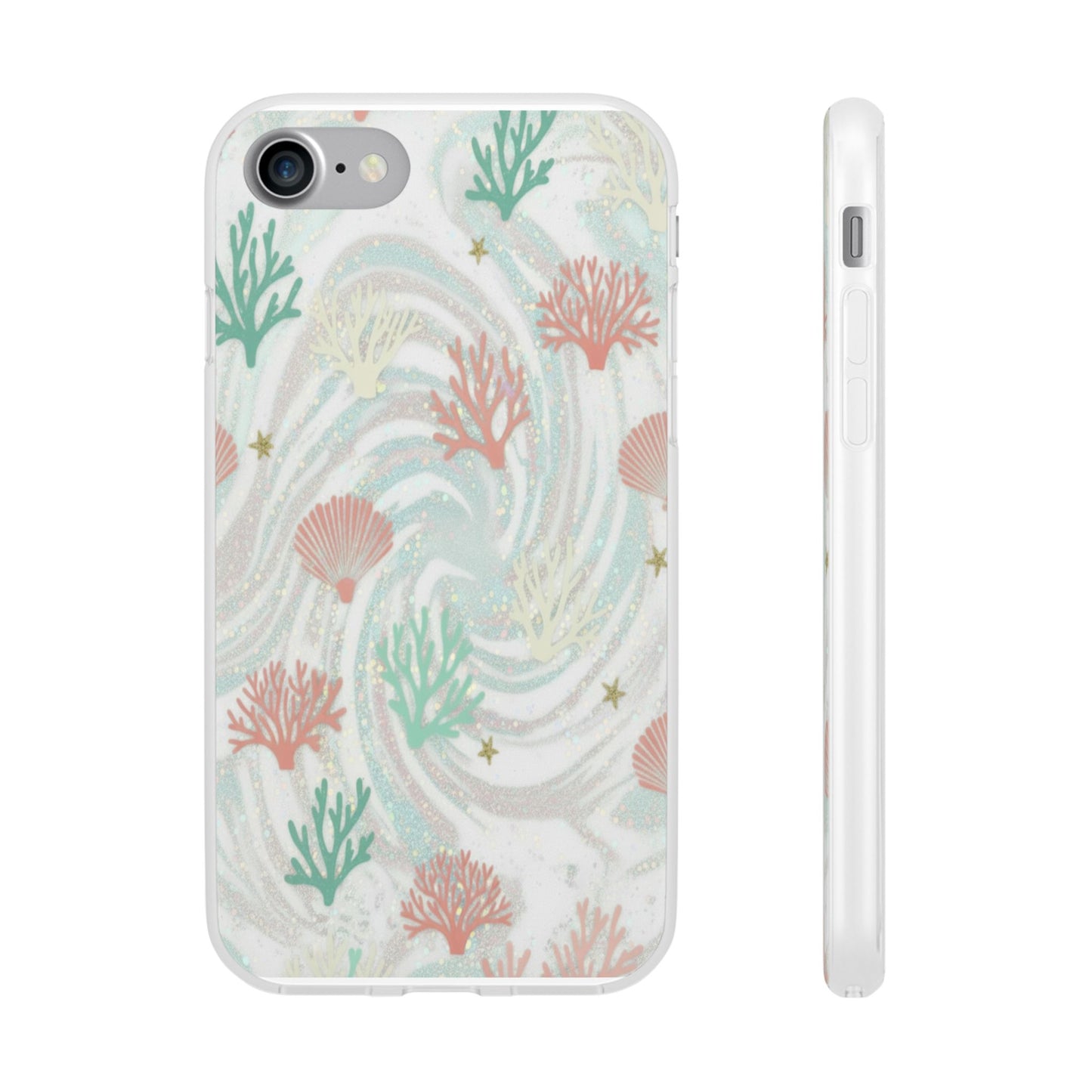 Pastel Seashell Phone Case — Coral Reef Wave iPhone Cover