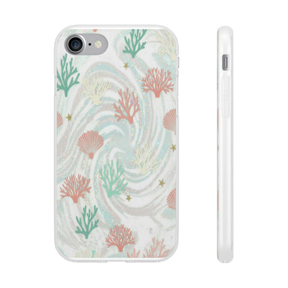 Pastel Seashell Phone Case — Coral Reef Wave iPhone Cover