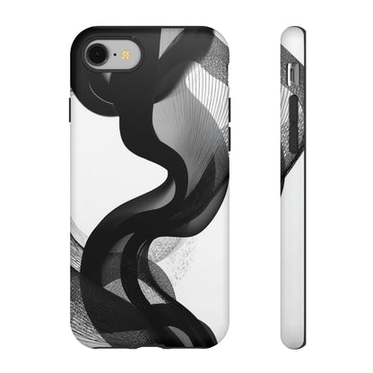 Phone Case — Monochrome Abstract Protective Cover