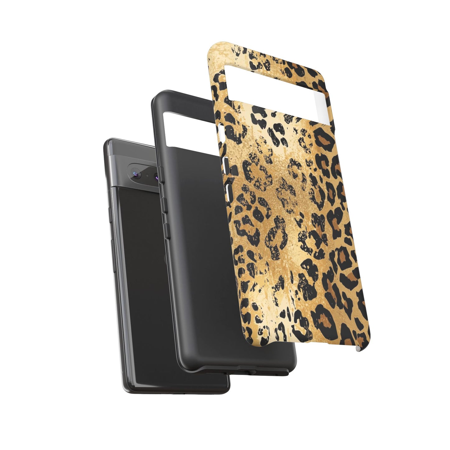 Leopard Print Tough Phone Case — Durable Protective iPhone Cover