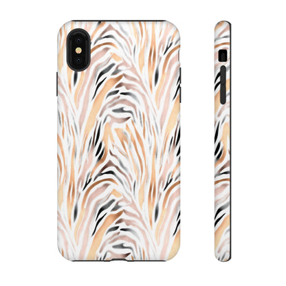 Tough Case — Neutral Watercolor Tiger Stripe Phone Case
