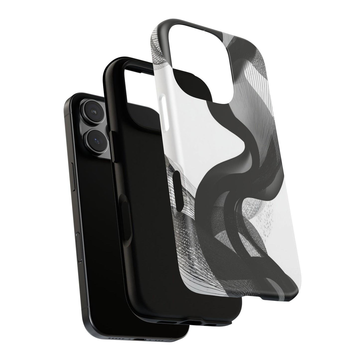 Phone Case — Monochrome Abstract Protective Cover