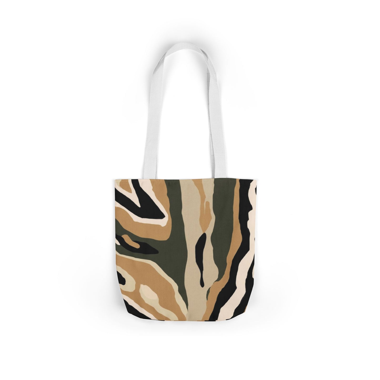 Canvas Tote Bag — Neutral Desert Camo Abstract Print