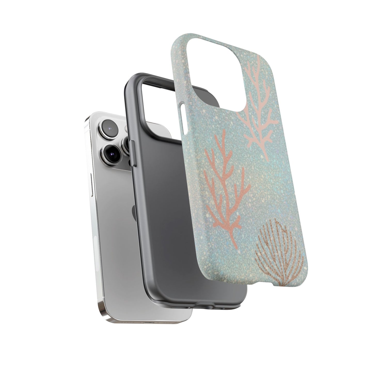 Seafoam Sparkle Phone Case – Coral & Seashell Tough Case