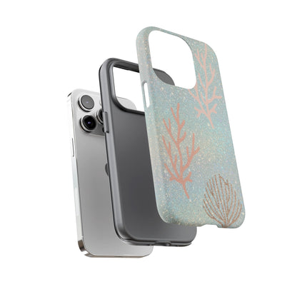 Seafoam Sparkle Phone Case – Coral & Seashell Tough Case