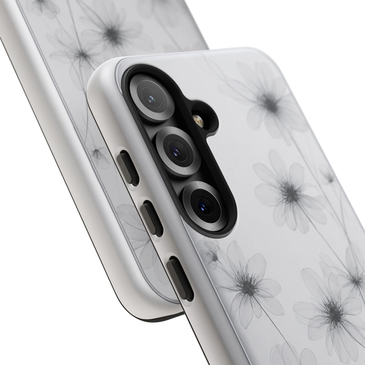 Tough Case — Black & White Floral Tough Phone Case