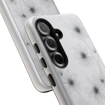 Tough Case — Black & White Floral Tough Phone Case