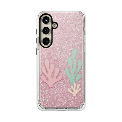 Pink Glitter Seaweed Tough Case - Sparkle Protective Phone Cover