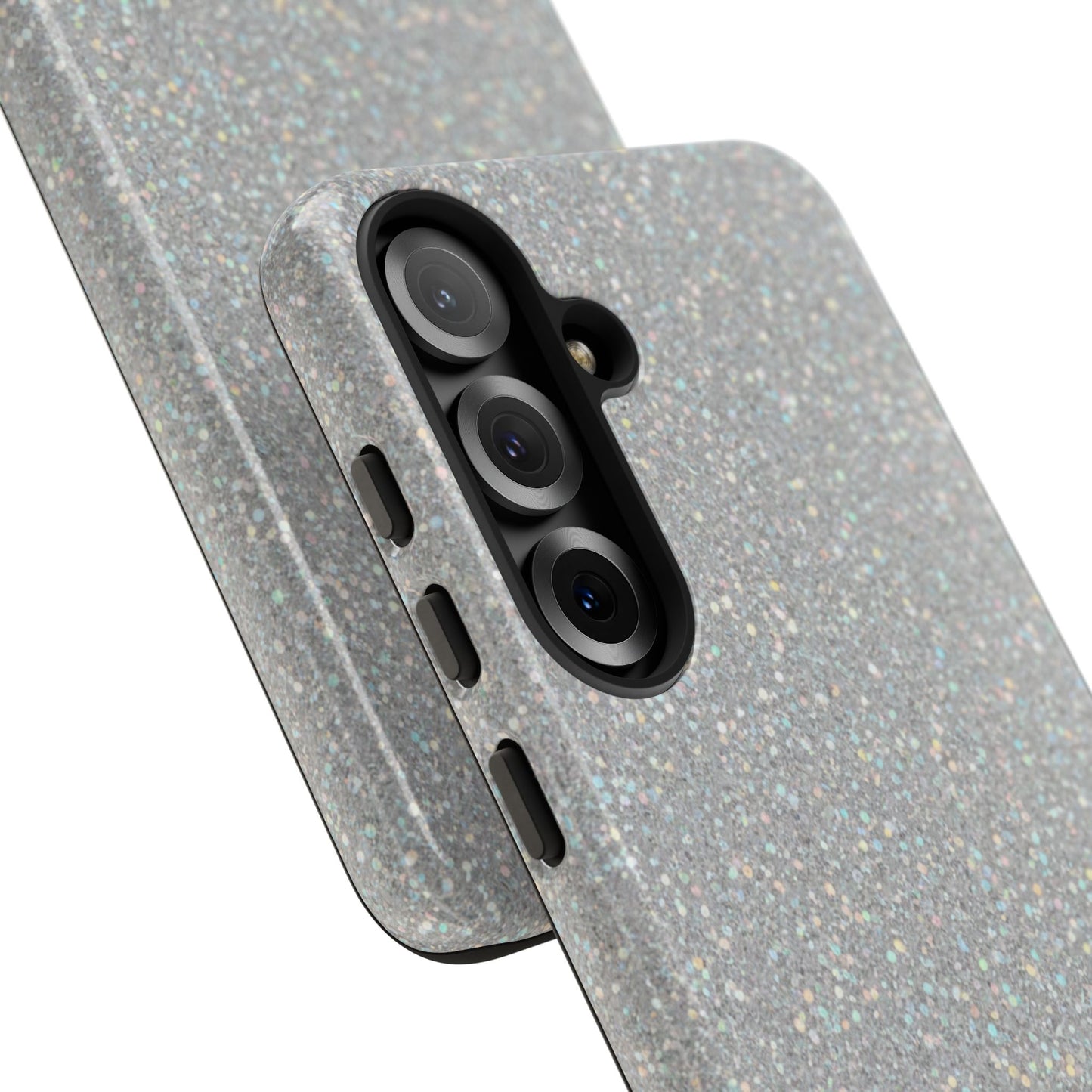 Glitter Silver Tough Phone Case — Sparkling Protective Phone Case