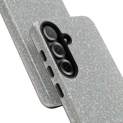 Glitter Silver Tough Phone Case — Sparkling Protective Phone Case