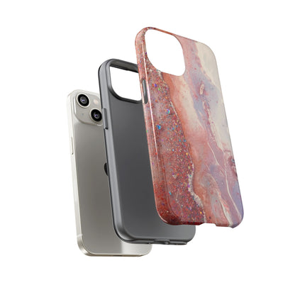 Marbled Rose Gold Galaxy Phone Case — Protective Tough Case