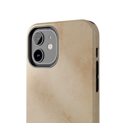 Tough Phone Case — Vintage Beige Marble Protective Phone Cover