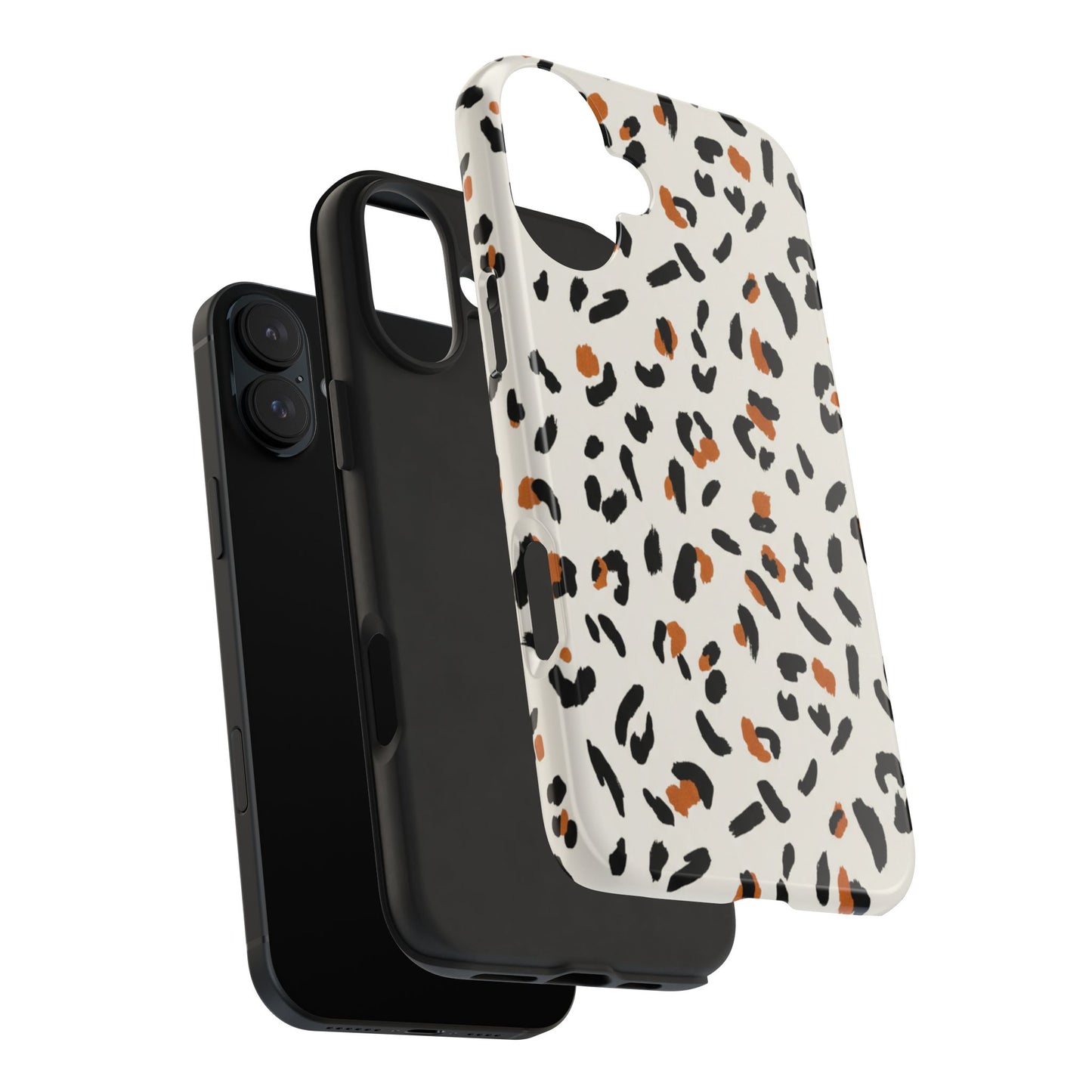 Leopard Print Tough Phone Case — Stylish Protective iPhone Cover
