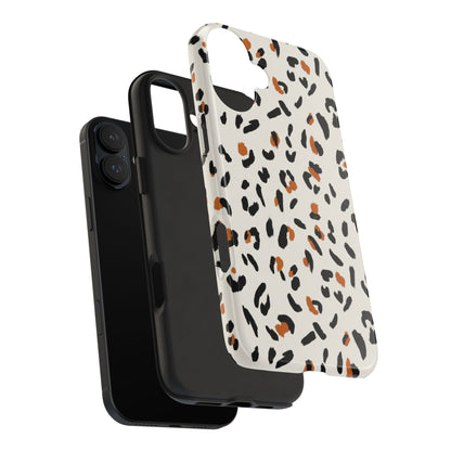 Leopard Print Tough Phone Case — Stylish Protective iPhone Cover