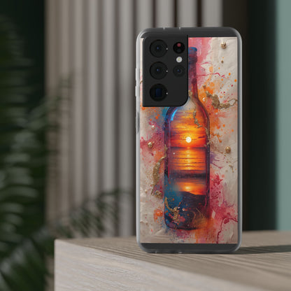 Copy of Floral Holographic Phone Case — Iridescent Leaves & Flowers Flexi Case