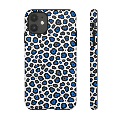 Blue Leopard Print Phone Case – Tough Protective Cover