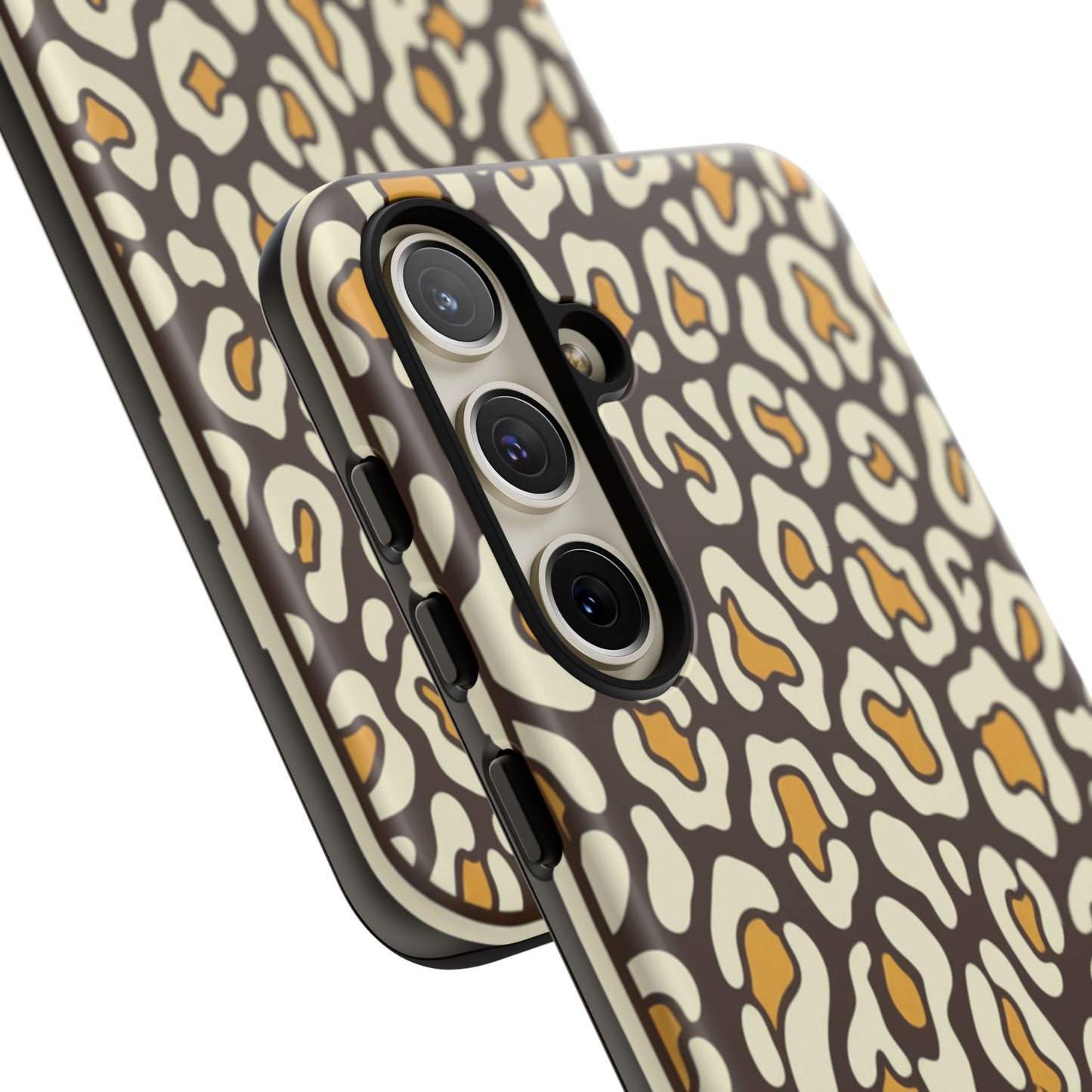 Leopard Print Tough Phone Case — Durable Protective iPhone Cover