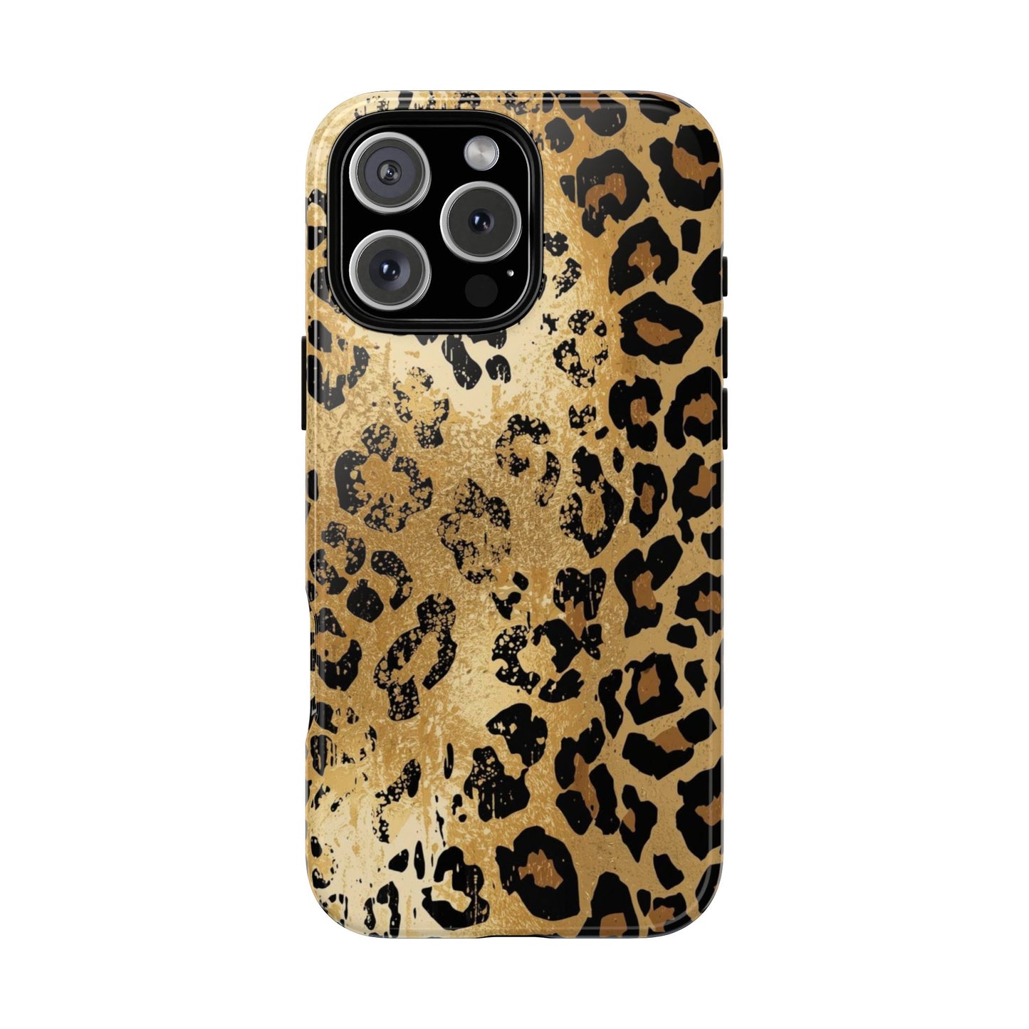 Leopard Print Tough Phone Case — Durable Protective iPhone Cover