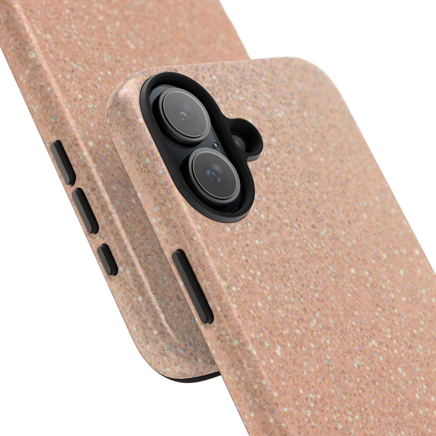 Glitter Rose Gold Tough Phone Case — Sparkling Protective iPhone Cover