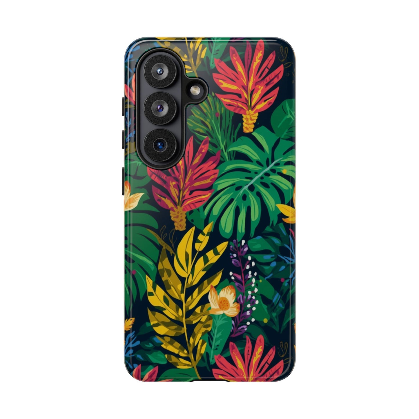 Tropical Floral Phone Case — Vibrant Jungle Leaf Protective Cover