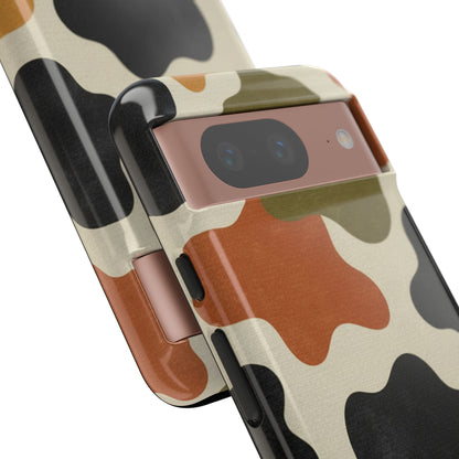 Retro Abstract Camouflage Phone Case — Earth Tone Tough Case