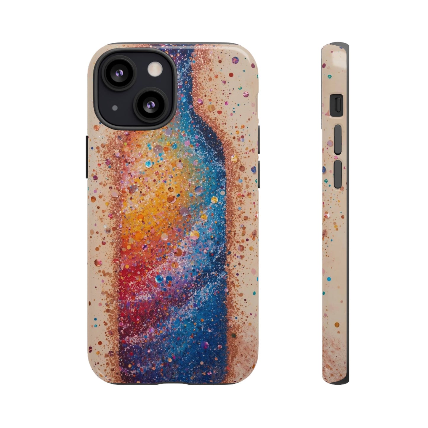 Galaxy Bottle Tough Phone Case — Colorful Nebula Splash iPhone Cover