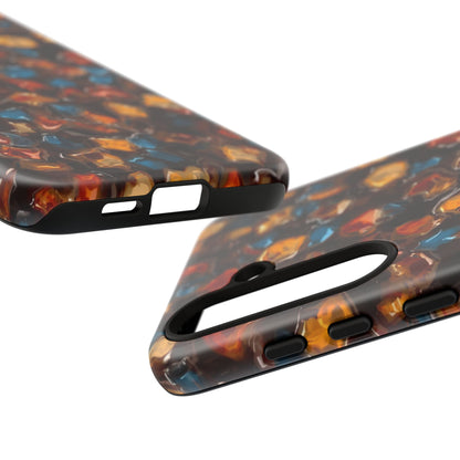 Phone Case - Amber Tortoiseshell Mosaic Protective Cover