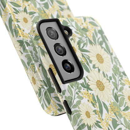 Daisy Meadow Tough Phone Case — Floral Protective Phone Cover