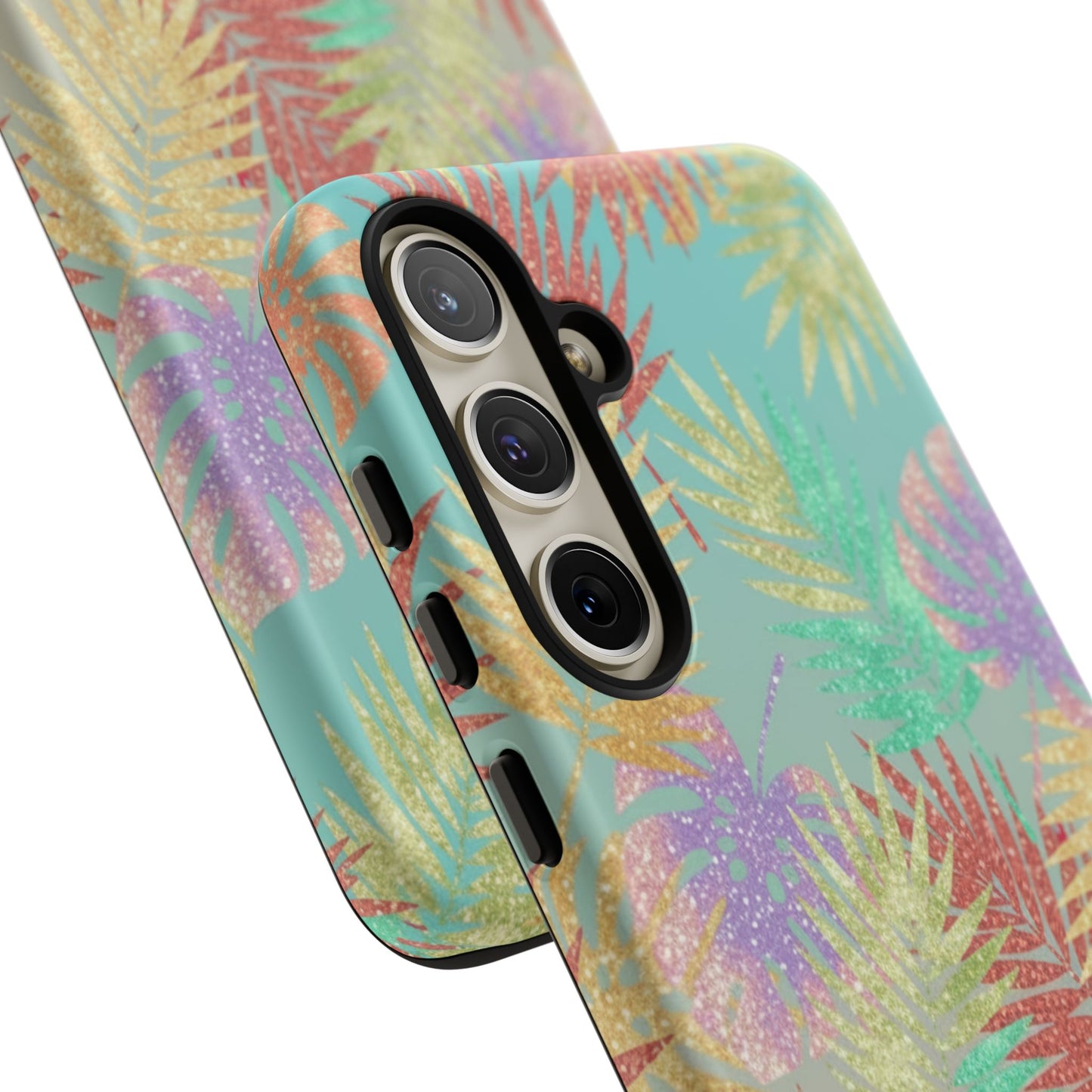 Tropical Palm Leaf Tough Phone Case – Colorful Pastel Botanical Protection