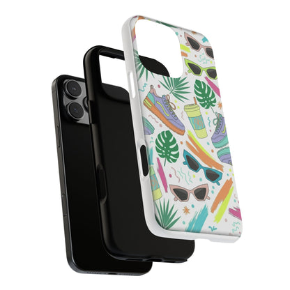 Tough Cases — Colorful Retro Sneakers & Sunglasses Phone Case
