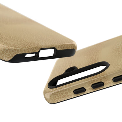 Tan Distressed Leather Texture Phone Case — Rugged Protective iPhone Cover