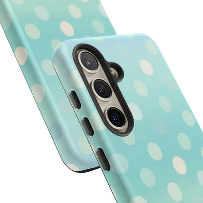 Abstract Palm Tough Phone Case — Minimal Coastal Blue Protective Cover