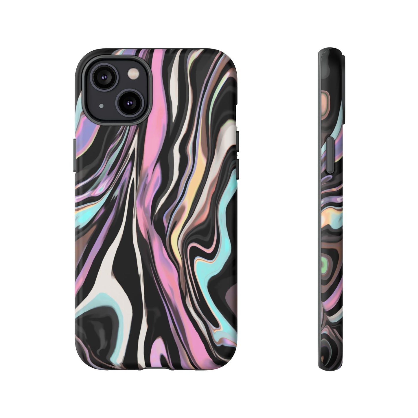 Abstract Marble Tough Phone Case — Pastel Swirl Protective Cover