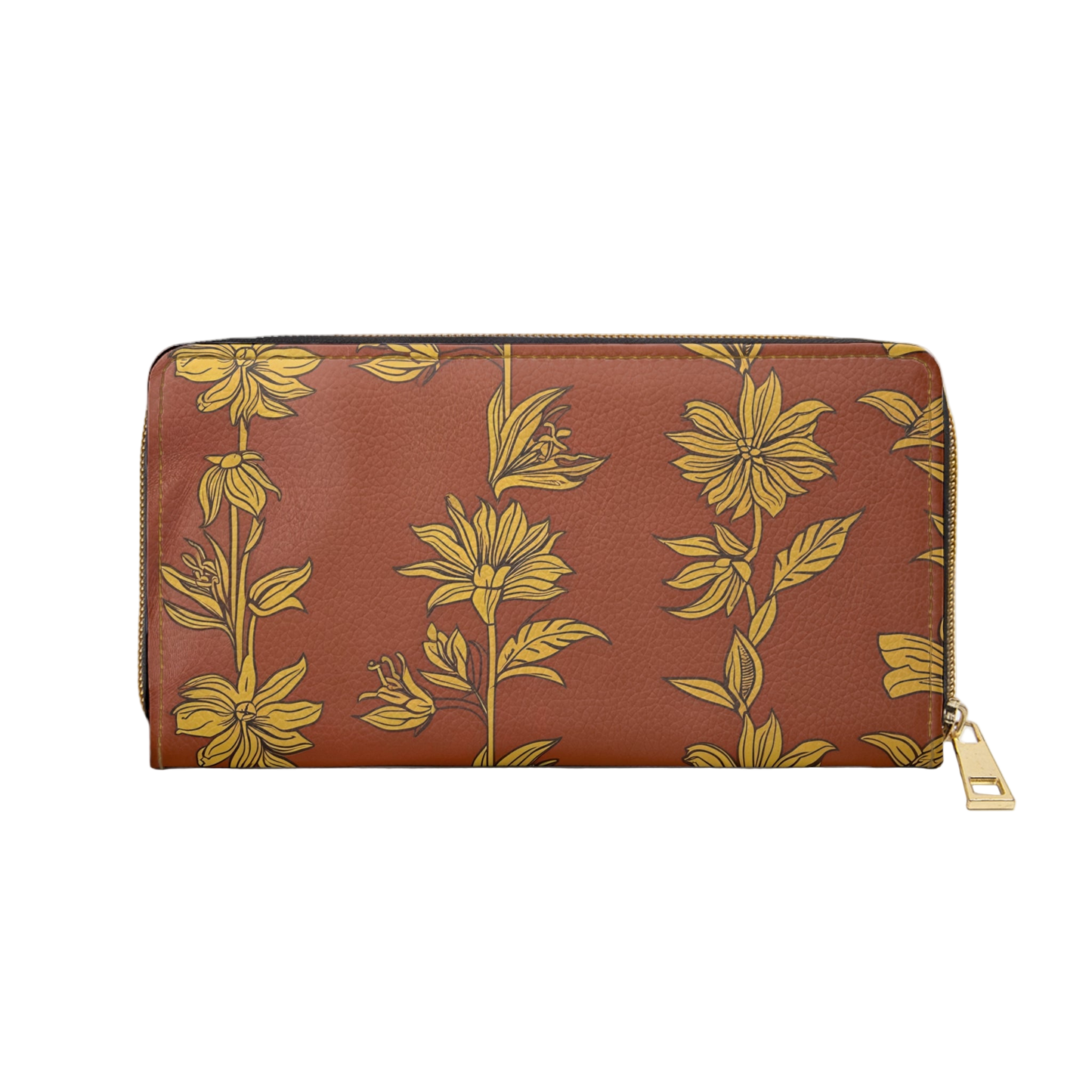 Women's Vegan Wildflower Wallet - Everyday Zipper Wallet