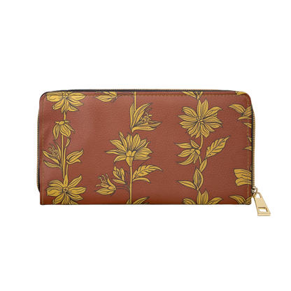 Women's Vegan Wildflower Wallet - Everyday Zipper Wallet