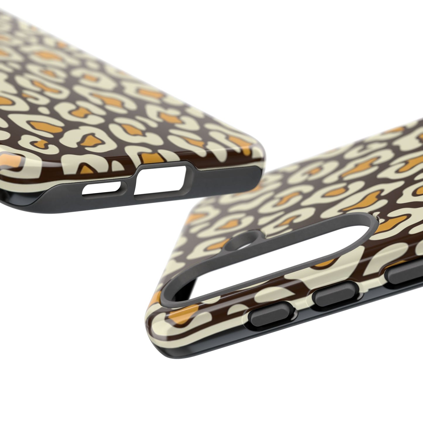 Leopard Print Tough Phone Case — Durable Protective iPhone Cover
