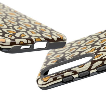 Leopard Print Tough Phone Case — Durable Protective iPhone Cover