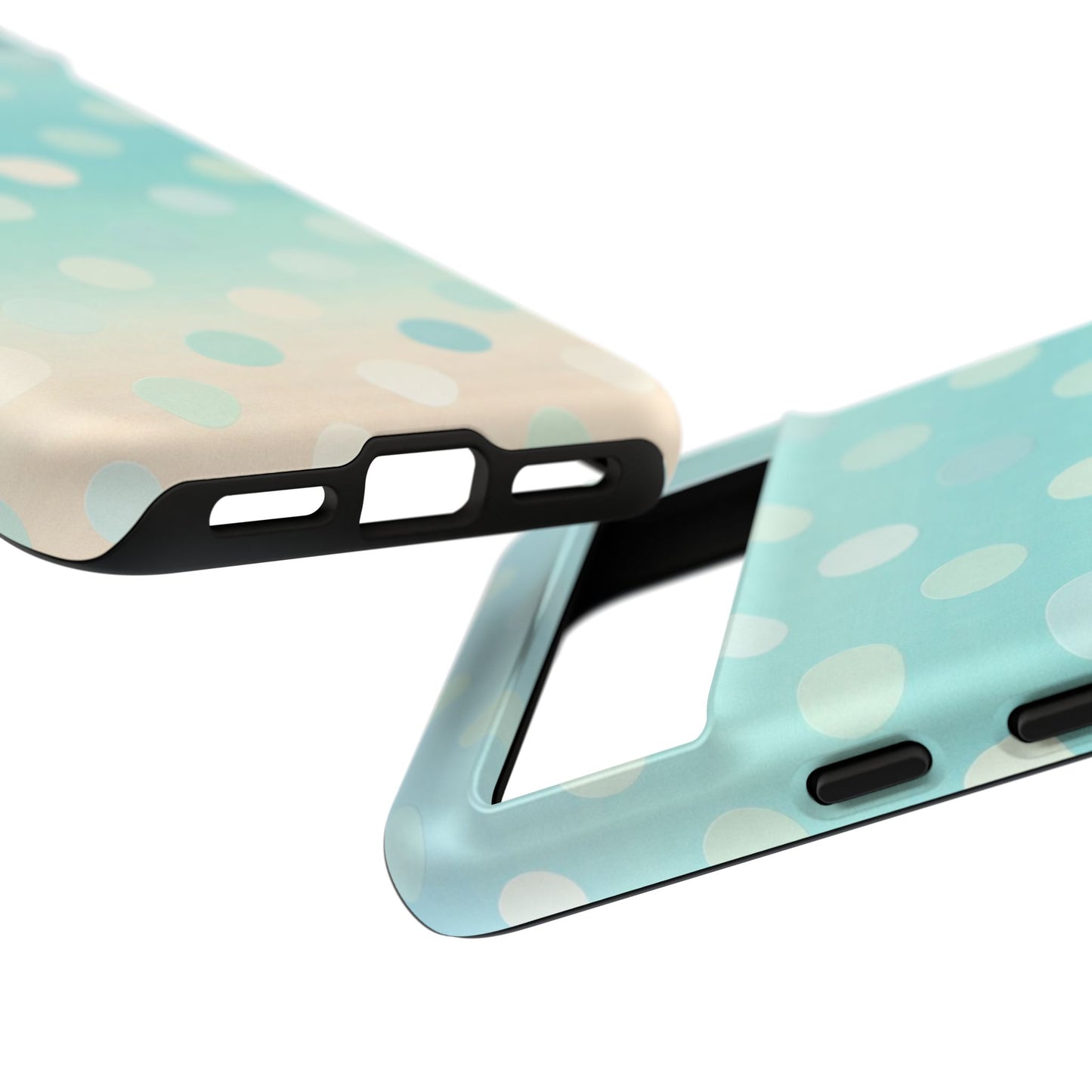 Abstract Palm Tough Phone Case — Minimal Coastal Blue Protective Cover