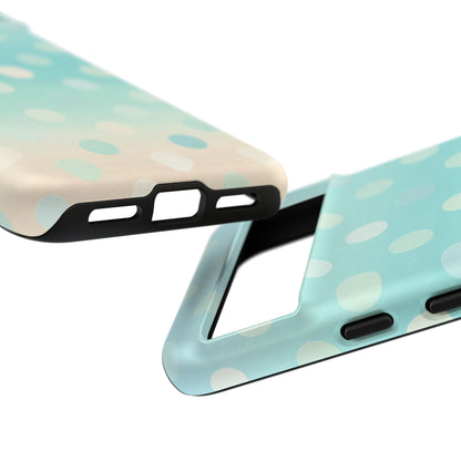 Abstract Palm Tough Phone Case — Minimal Coastal Blue Protective Cover